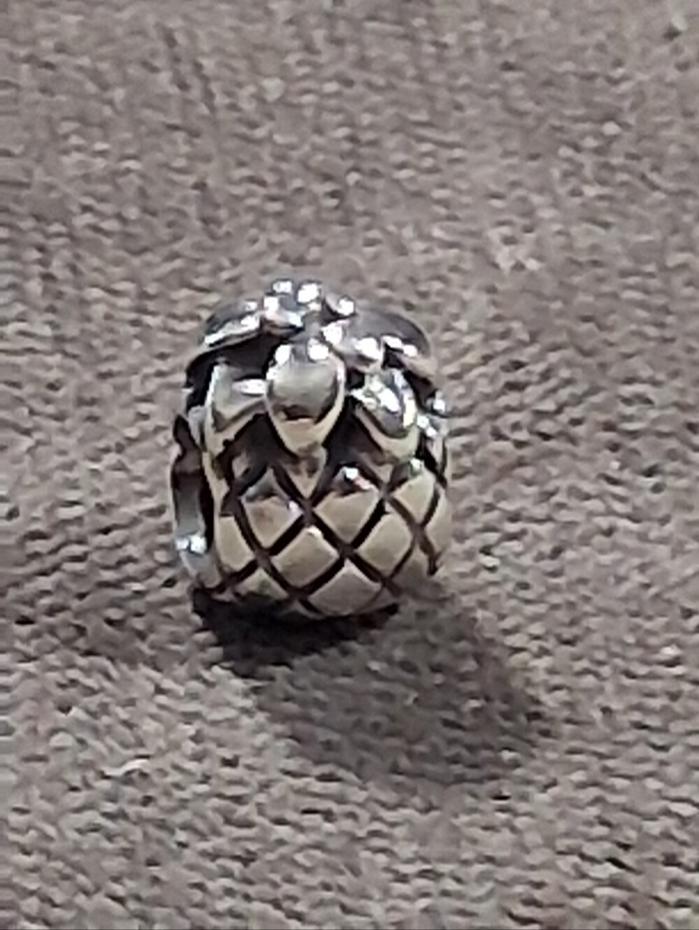 Retired Pandora 925 Sterling Silver Pineapple 10mm Moments Charm VG ALE